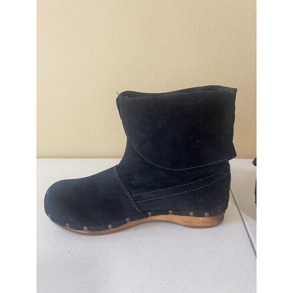 Women’s 39 US 8 Sanita Marcia Low Flex Wood Boot Navy Blue Suede - Picture 4 of 14